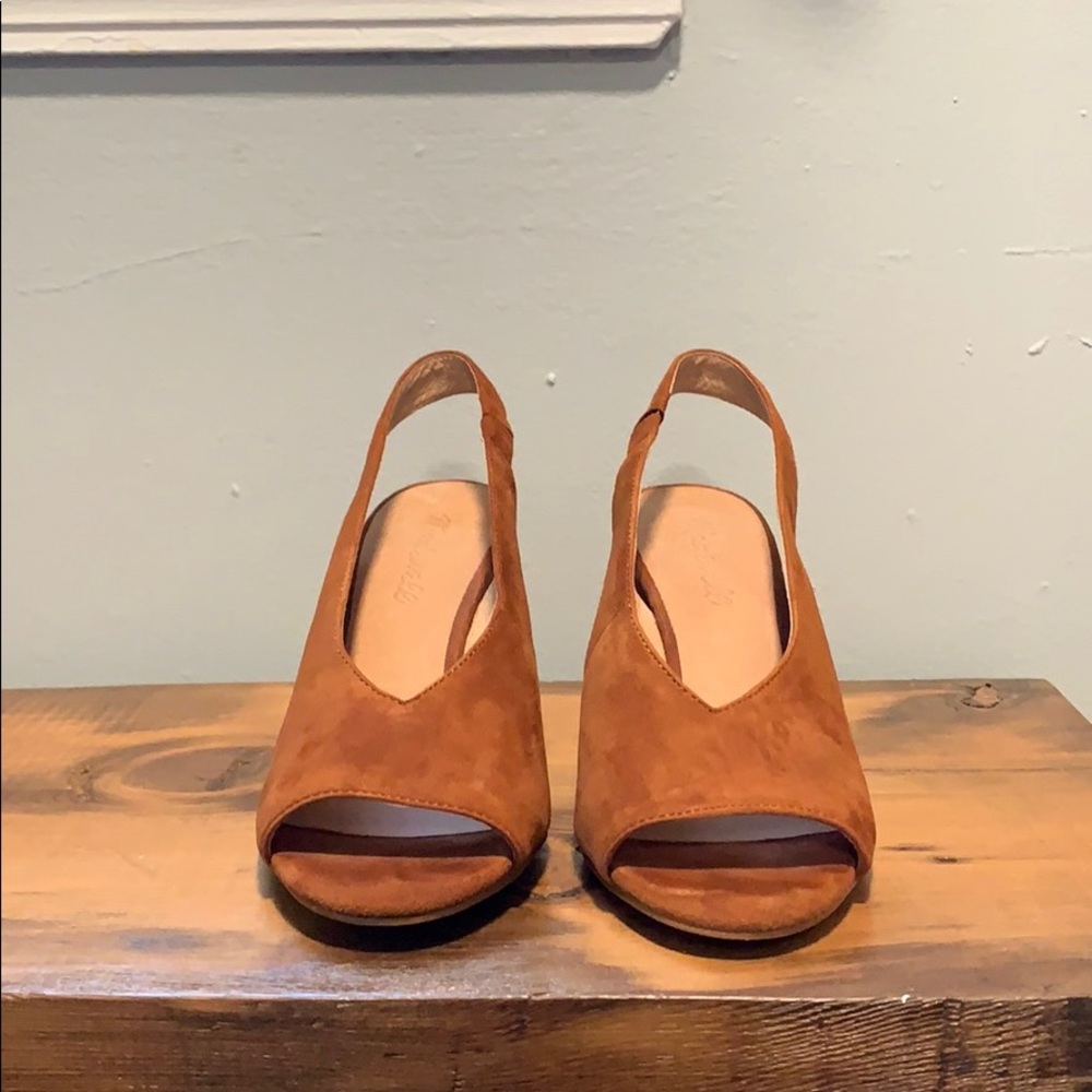 Madewell velvet sling backs